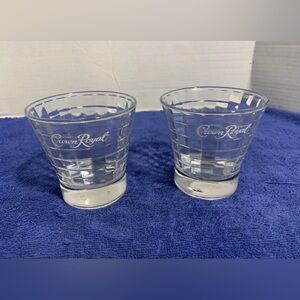 Crown Royal Whisky Glasses Set Of 2 - Rocks Glass - Whisky Tumbler